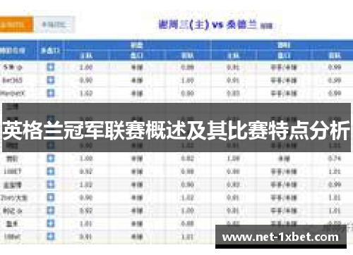 英格兰冠军联赛概述及其比赛特点分析